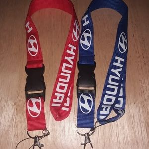 2 Clothing Car Key Holder Hyundai Combo B One Size logo Lanyards with Metal Clip